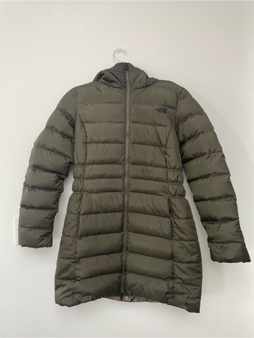 The North Face Women’s Olive Green Long Puffer Coat